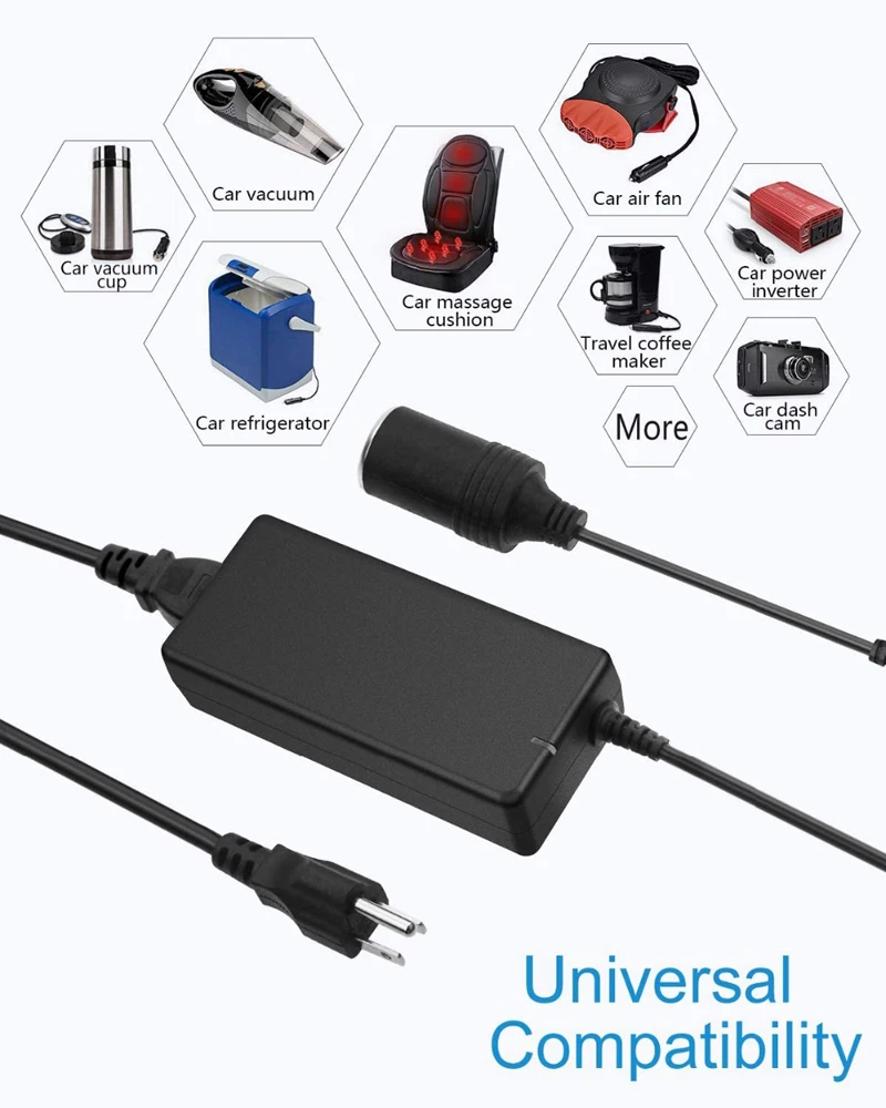 Car Power Adapter AC to DC Converter 110V/ 240V to 12V 15A 180w Power Supply Adapter Cigarette lighter with EU plug 10A 8A 6A 5A