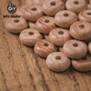 Let's Make 50pc 10mm Beech Abacus Beads Wood Beads Necklace DIY Food Grade Baby Teether Beading Nipple Wood Chain Accessories 3