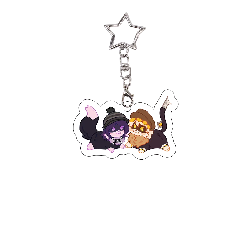 Cute Anime Charm - Acrylic Keychain with Star Chain Pendant - Festival Gift