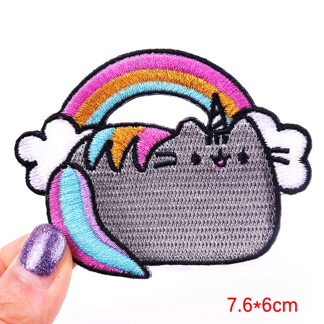 Funny Animals Cartoon Anime Rainbow Clothing Fun Embroidery Iron On Patches  Gift