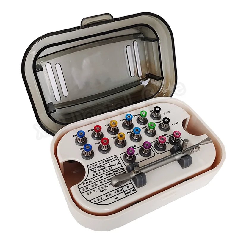 

Implant Torque Wrench Dental Screwdriver Tools 10-70NCM Whole Set with Drivers & Wrench Kit Dentistry Universal Restoration