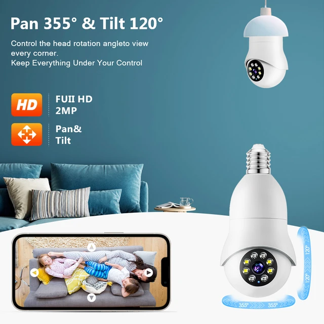 Caméra de surveillance WiFi 5G, 1080P, 2MP, détection de mouvement, vision  nocturne, audio bidirectionnel, moniteur de sécurité - AliExpress