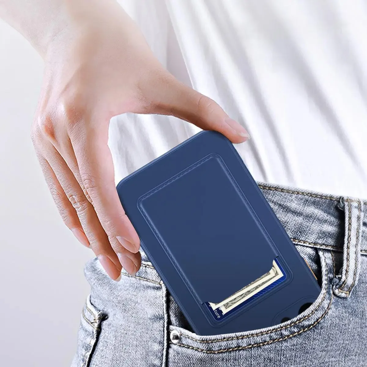 Elegant Soft Silicone Wallet Phone Case with Card Holder Slot - Premium TPU Back Cover