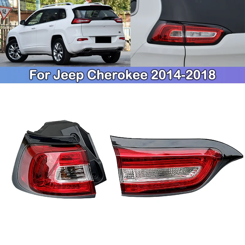 

DCGO LED For Jeep Cherokee 2014 2015 2016 2017 2018 Taillight Brake Light Rear bumper Taillights taillamps tail light