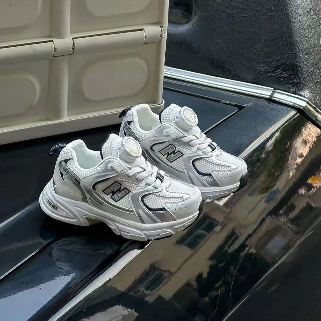 الأطفال ربيع 2025 نمط جديد أحذية رياضية الدورية زر...