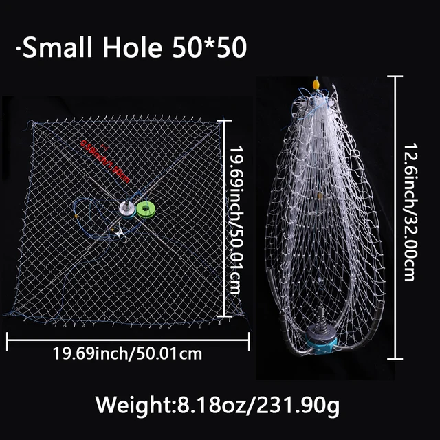 1 pc new automatic unfolding crab cage, sea fishing net, steel wire spring shrimp cage, with a unfolding diameter of 50cm 2
