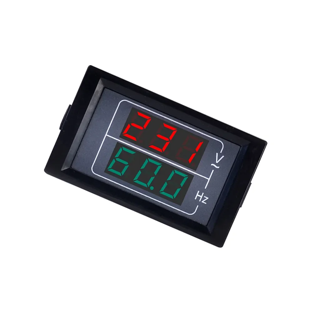 

2 in 1 Voltage Frequency Meter Dual Digital Display LED AC Voltmeter Frequency Meter AC50-500V 10.0-99.9HZ Measuring Range Meter