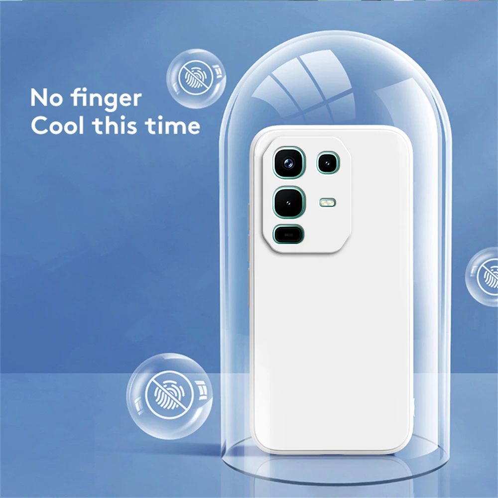 Original Liquid Silicone Phone Case with Classic Lens Protection - High Quality Soft Back Cover