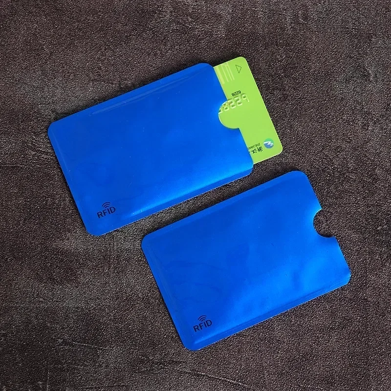 Credit Bank Card Sleeves RFID Blocking Aluminum Foil Anti-Scan Card Holder Access Control Keeper Case