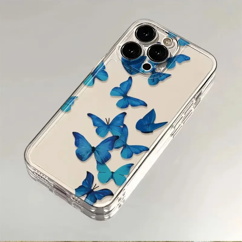 Butterfly Floral Clear Phone Case Cover