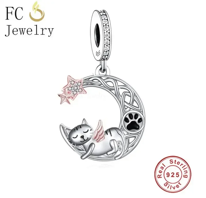 FC Jewelry Fit Original Charm Bracelet 925 Sterling Silver I Will Meet You At The Rainbow Bridge Bead For Making Women Berloque 4