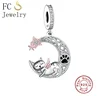 FC Jewelry Fit Original Charm Bracelet 925 Sterling Silver I Will Meet You At The Rainbow Bridge Bead For Making Women Berloque 4