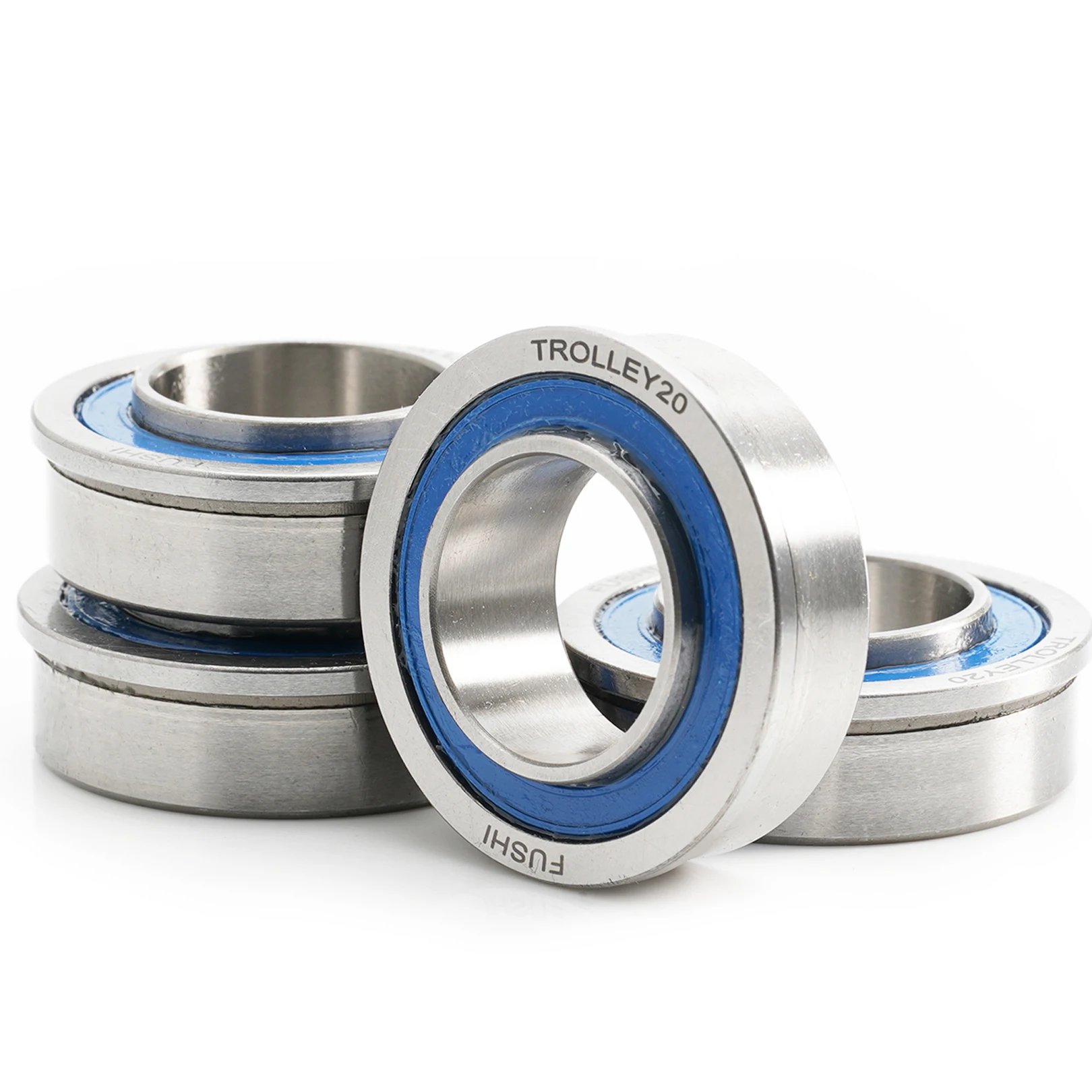 F6003 Wheelbarrow Bearing 20x35x11mm 4 PCS Push truck Garden Trolley 20 Garden Cart Wheel Flange Ball Bearings miniature ball bearings roller wheel bearings