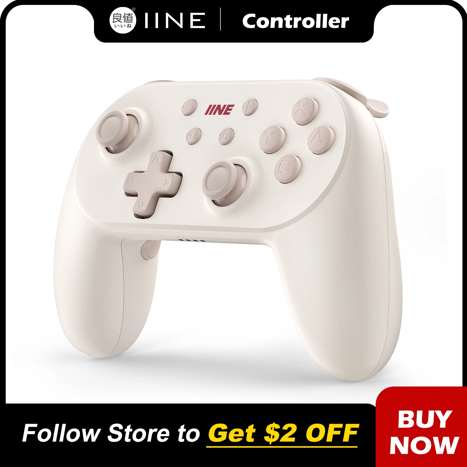 IINE Athena Controller Hall Effect Trigger Support Macro&Turbo Wireless Controller Compatible With Switch/PC/IOS/Android