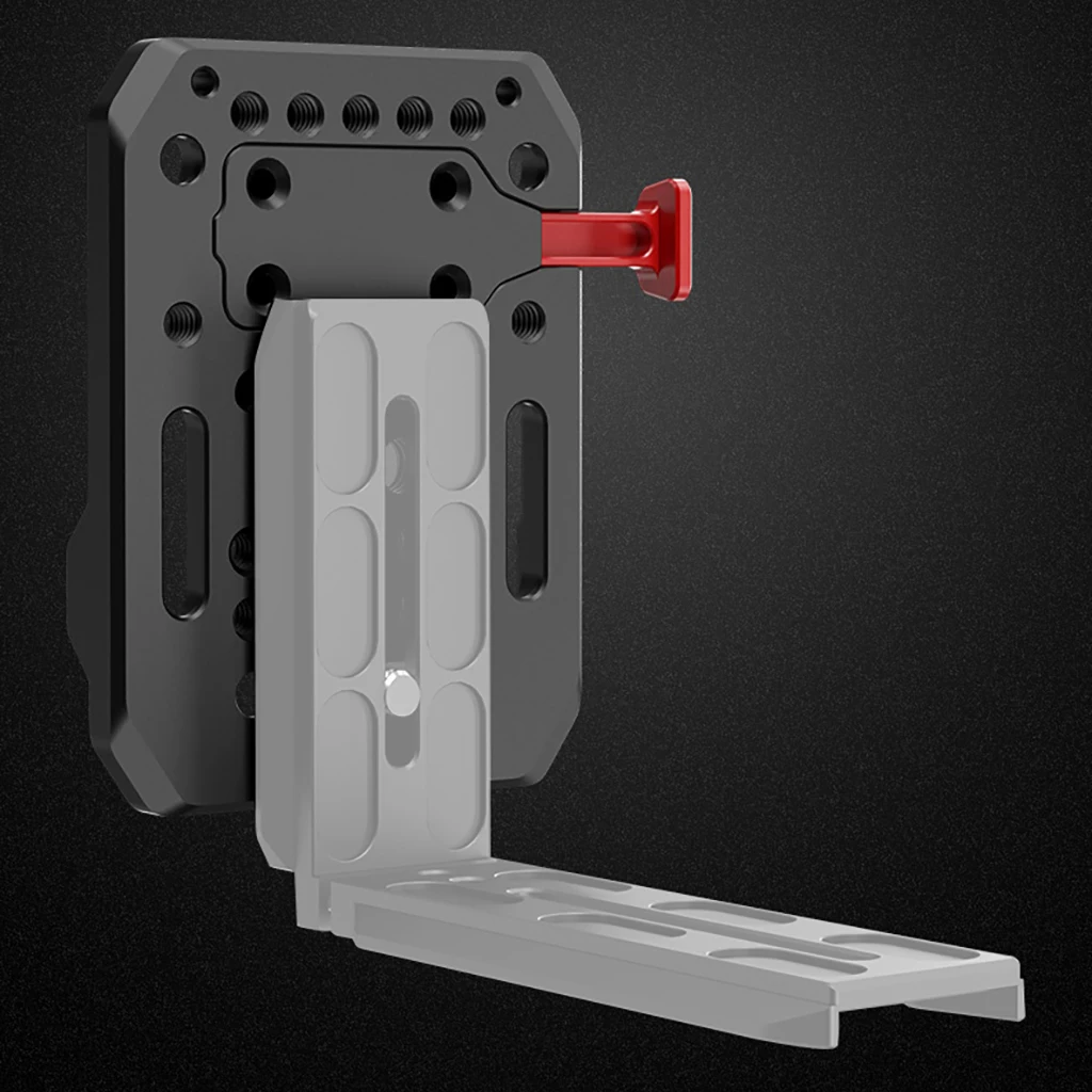 DSLR-Kamera-Akku-V-Mount-Platte mit Dual-15-mm-Stangenklemme, V-Lock-Akku-Halterungsplatte, Käfig, Follow-Focus-System, Halterung – Detail 19