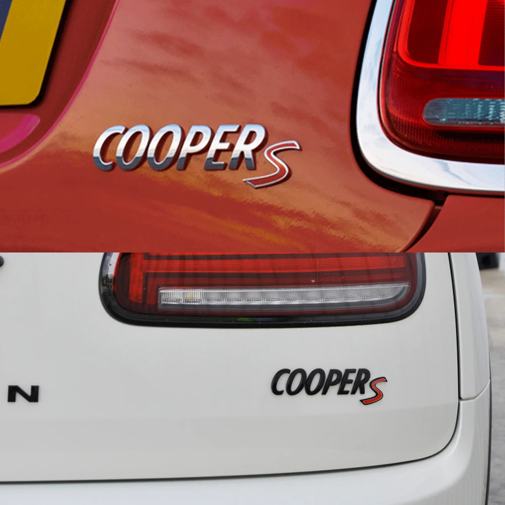 ABS Car Styling Body Side Fender Rear Trunk COOPER S Badge Sticker For MINI WORKS COOPER JCW S R50 R52 R53 R55 R56 R57 F55 F56