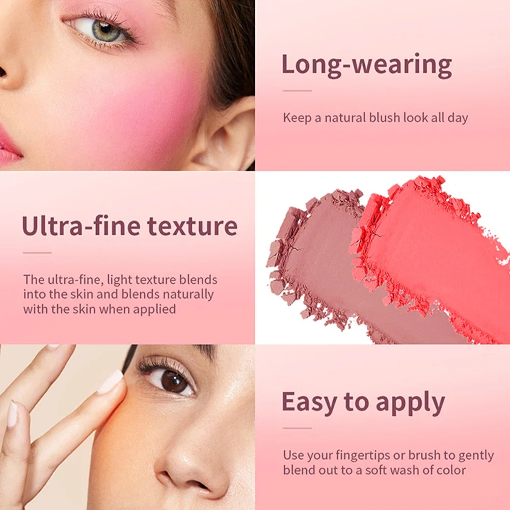 3D Relief Blush Palette Embossed Powder Blush Peach Pink Coral Tint Makeup Brown Cheek Contour Rouge Face Brightens Cosmetics powder blusher blush powder blush plate facial blusher