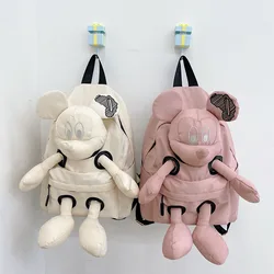 Disney Canvas Mickey Mouse Women's Bags  Backpack Large Capacity Student Leisure  Teen Girls Backpacks