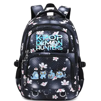 Zaino KPop Demon Hunters Cat Derpy Stampa Borsa da scuola per cartoni animati Zaini per il tempo libero per studenti di alta qualità di grande capacità 1