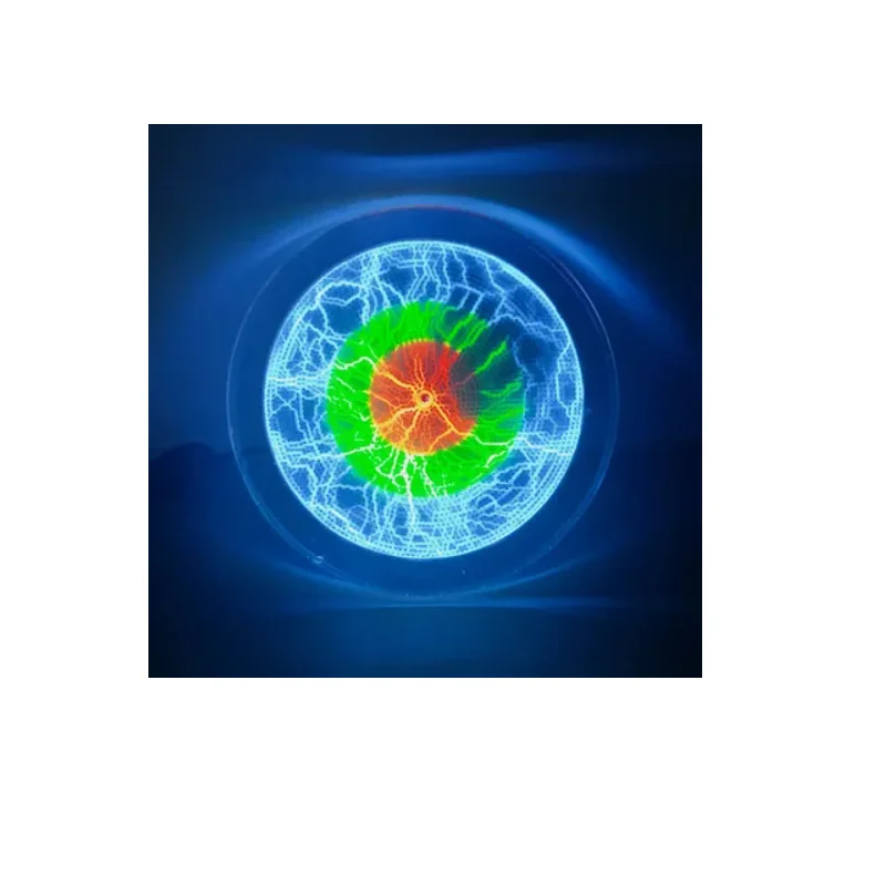 Flash Disk 6-inch Blue Tricolor Lightning Disk Red Green Pink Magic Touch Current Lamp Plasma Plate