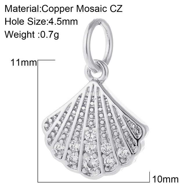Charms for Jewelry Making Crab Shell Seahorse Designer Jewelry Charms for Diy Earrings Necklace Bracelet Charm Copper
