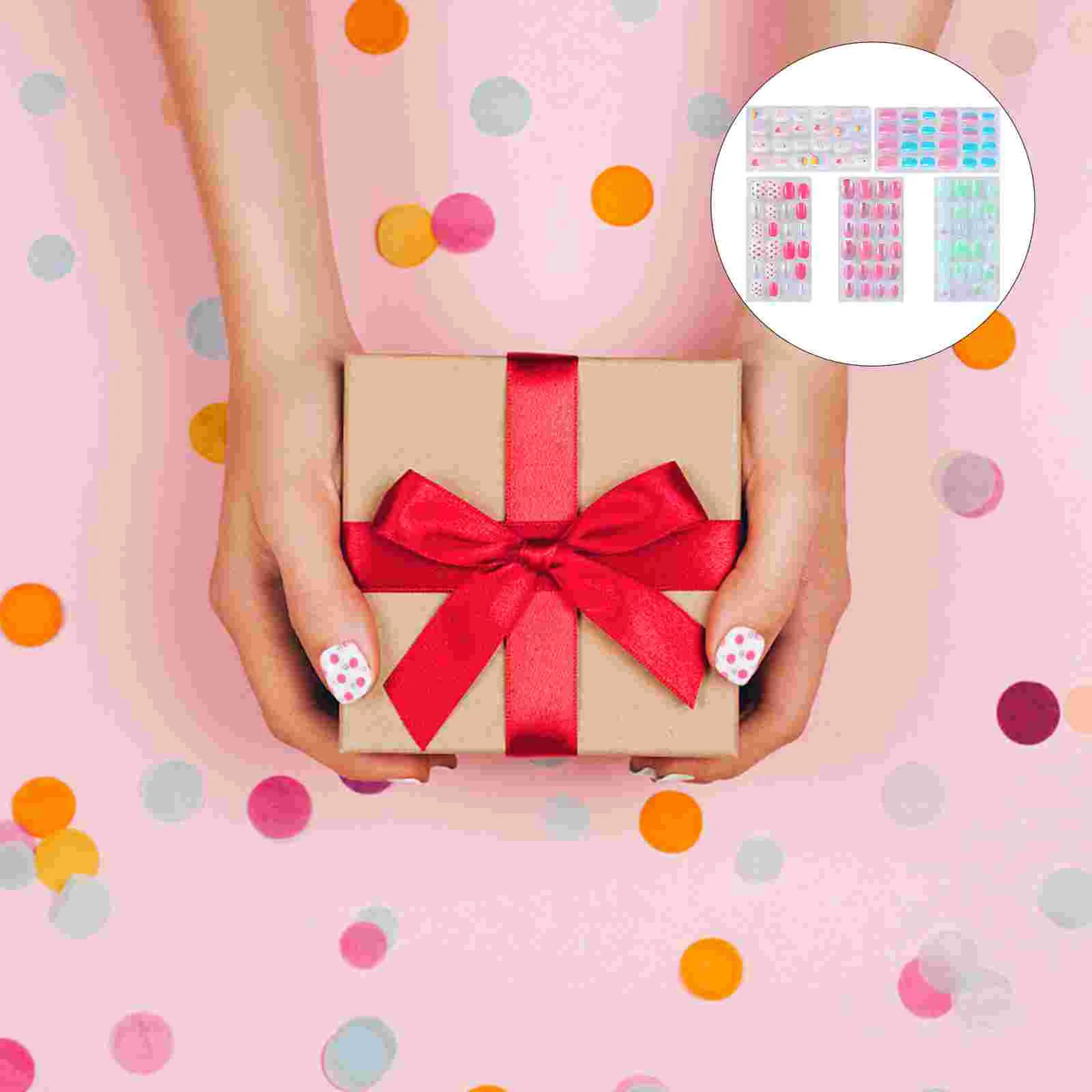 

120 Pcs False Nails Polish Children's Toddler Decals for Sticker Kids Stickers Abs