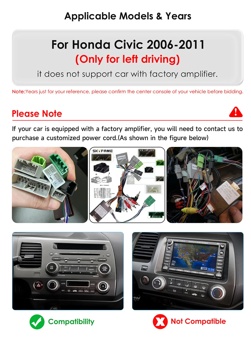 10.1 " Hizpo 2Din Android Auto Car Radio for Honda Civic 2006 - 2011 Snapdragon 6115 GPS RDS DSP BT 4G CarPlay SWC 360 ° CAM