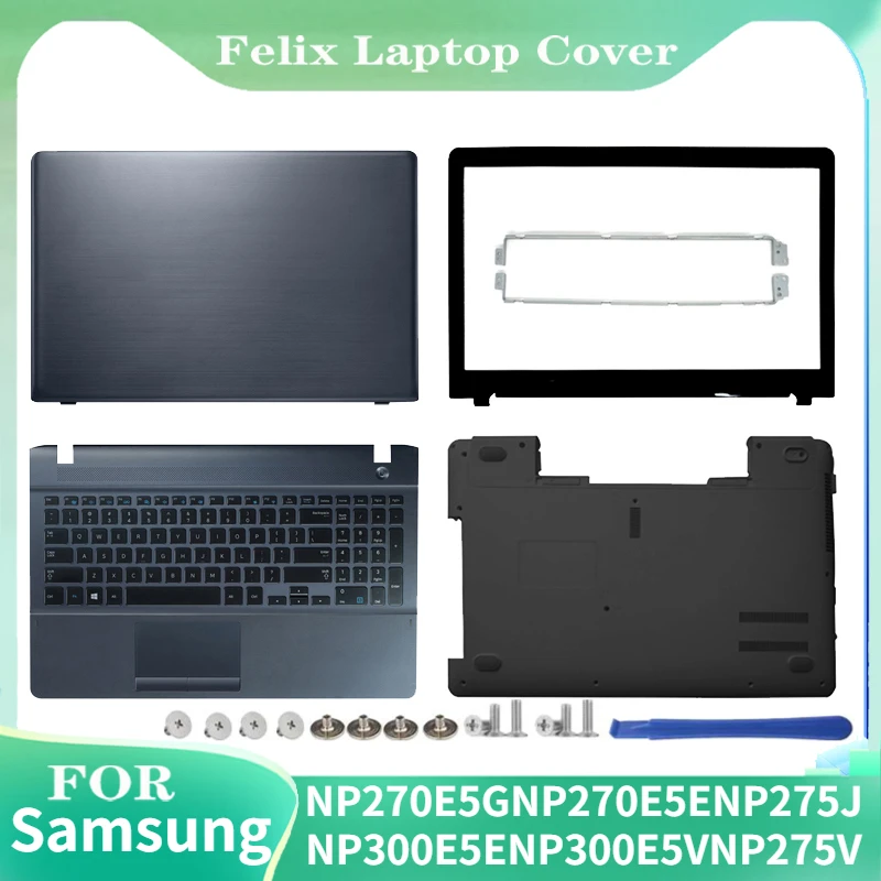 

NEW LCD Back Cover For Samsung NP270E5G NP270E5E NP270E5J NP300E5E NP300E5V NP275E5V Laptop LCD Back Cover Front Bezel Hinges