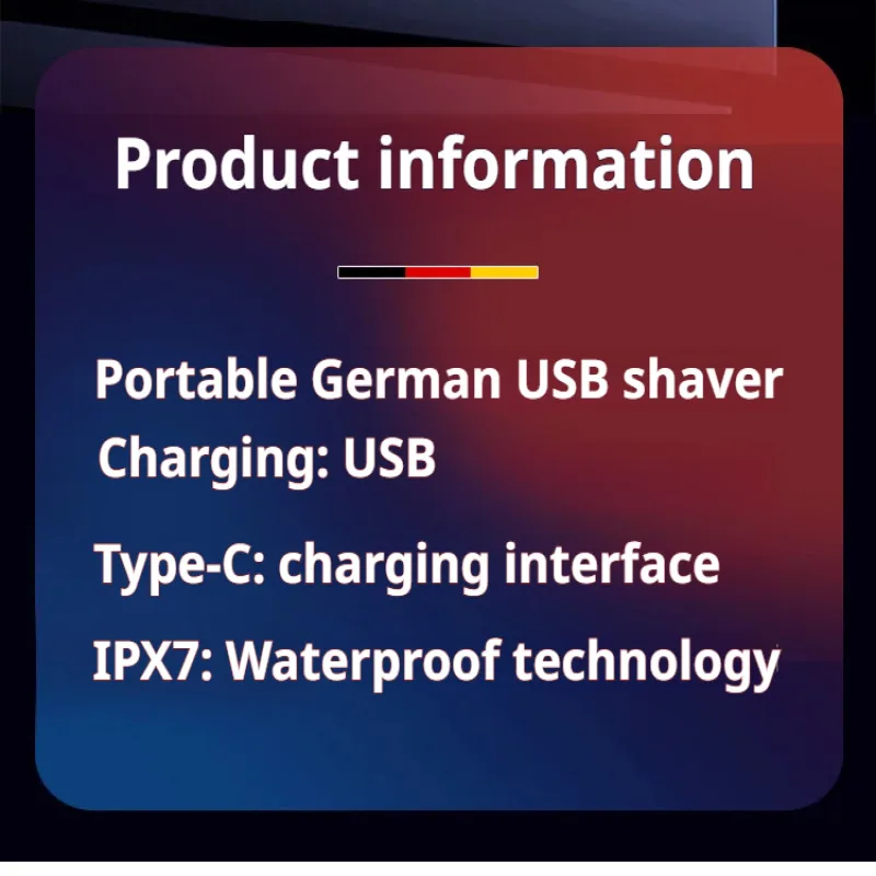 휴대용 USB 충전식 여행용 전기 면도기, 트라이 블레이드, 세척 가능한 미니 자동차, 스마트 여행용 면도기
