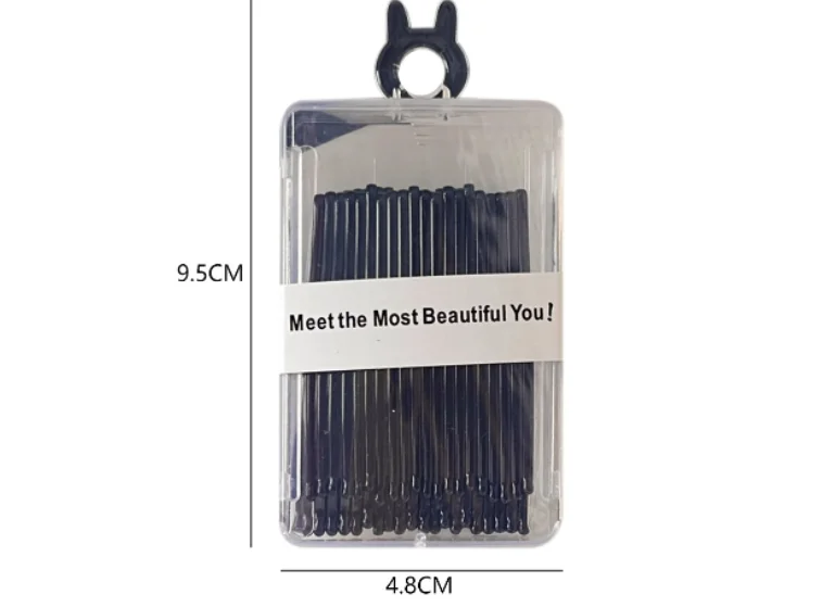 40 Stück schwarze Clip mit einem Charakter, Temperament, seitlicher Clip, Pony-Clip-Platte, Haar-Styling, feste gebrochene Haarspange, Haar-Accessoires – Detail 1