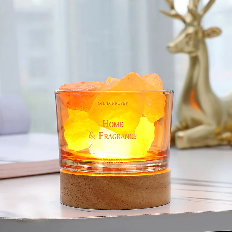 Multi-Color Crystal Stone Fragrant Stone with Lamp Holder Plug-in Aromatherapy Oil Bedroom Fire-Free Aromatherapy Cup Home Fraud