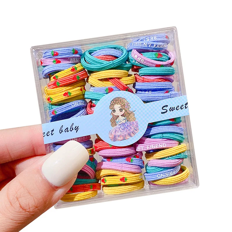 1 Set Elastic Hair Bands For Girls Baby Hair Accessories Children Hair Ties Rubber Bands Toddler Kids Hair Accessories 6