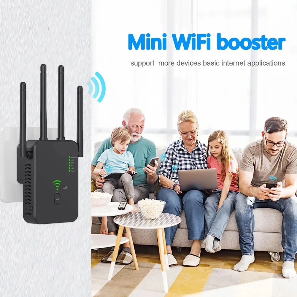 Repetidor Wifi sem Fio Extensor de Alcance Wifi Impulsionador de Sinal 5g 2.4g Amplificador de Rede Dual-band Roteador Wifi 1200mbps - Imagem 5