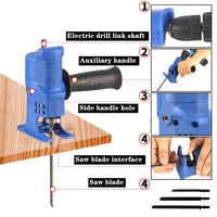Reciprocating Saw Adapter Electric Drill Fast Modified To Electric Jigsaw with Sawblade Power Tool Saws Drill To Jigsaw 2