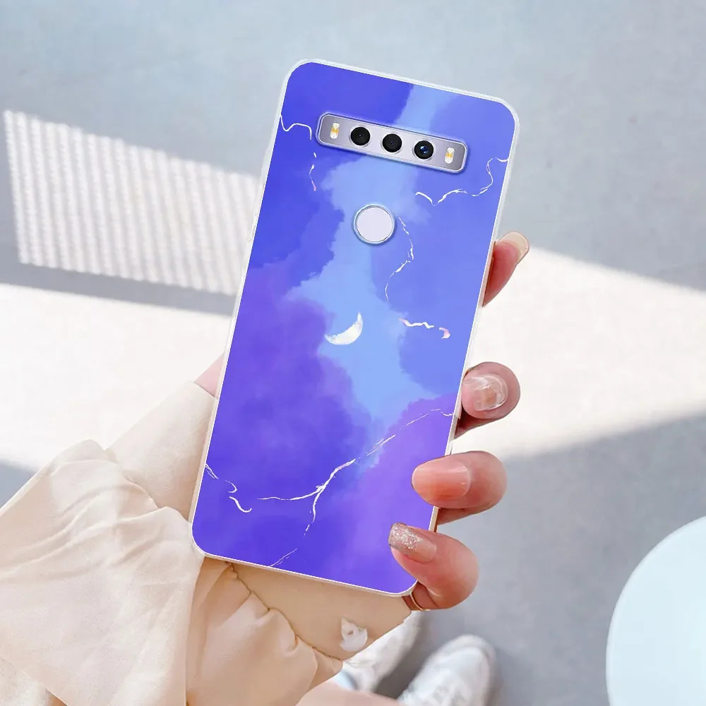 Stylish Clear Silicone Soft Shell Phone Case with Fashion Print Design