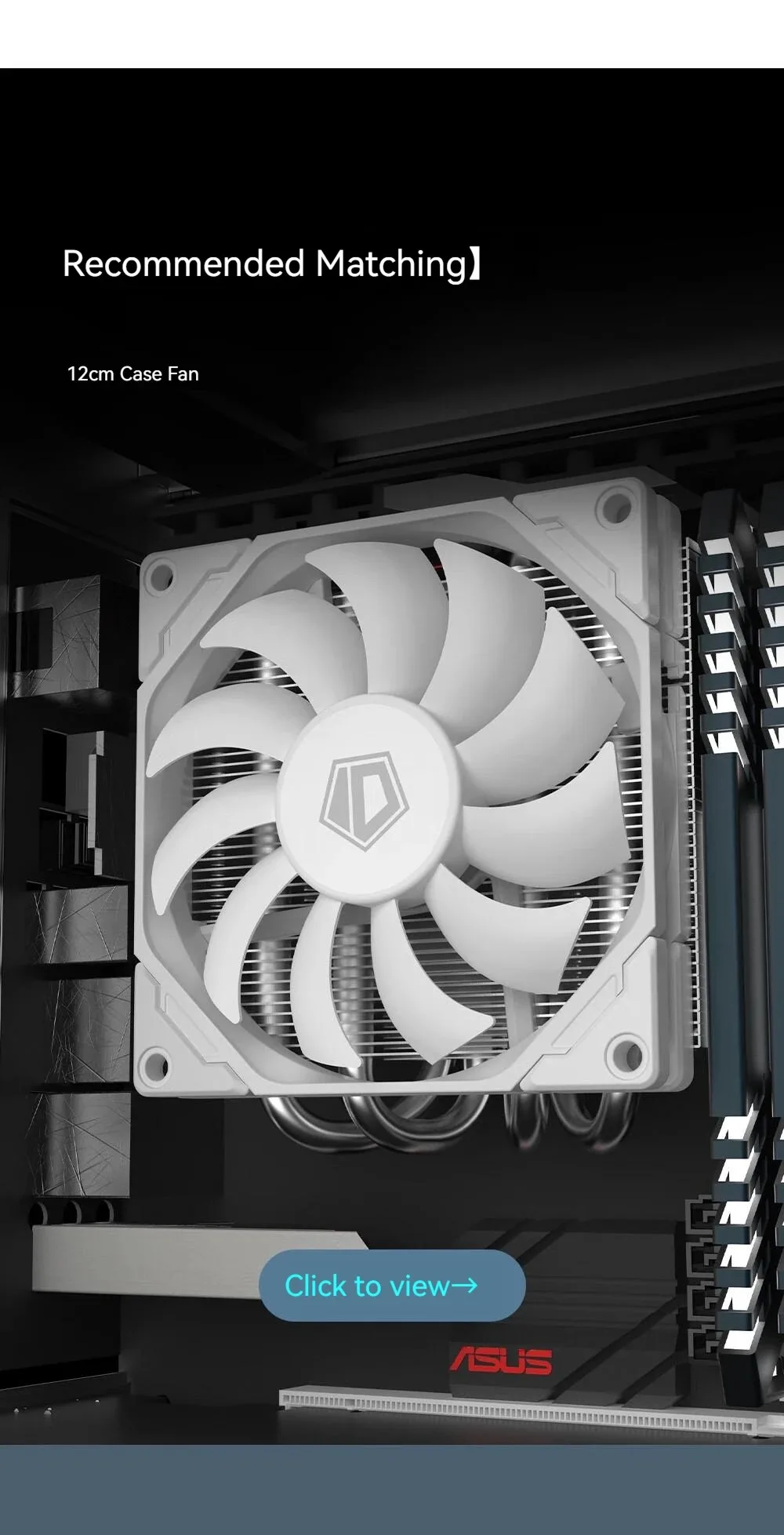 ID-COOLING ID IS-40X Low Profile CPU Cooler 4 Heat Pipes Downward Pressure Air C