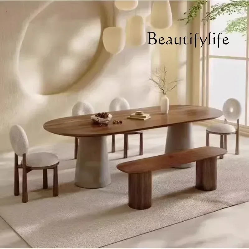 Tavolo da Pranzo Mobile N44 con Sedie in Legno, Tavolo da Pranzo Moderno di Lusso, Design per Sala da Pranzo e Soggiorno