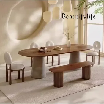 Tavolo da Pranzo Mobile N44 con Sedie in Legno, Tavolo da Pranzo Moderno di Lusso, Design per Sala da Pranzo e Soggiorno