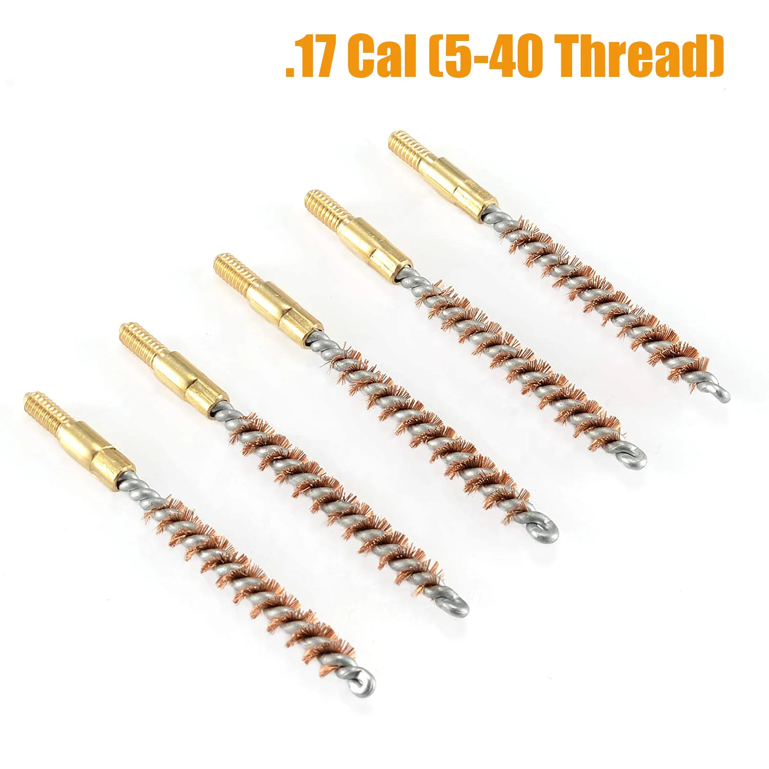 5Pcs/Set Gun Cleaning Brush Head Kit 9mm .30 7.62mm .22 5.56mm .40 .45 12GA 20GA Rifle Pistol Shotgun Hunting Gun Cleaning Kit
