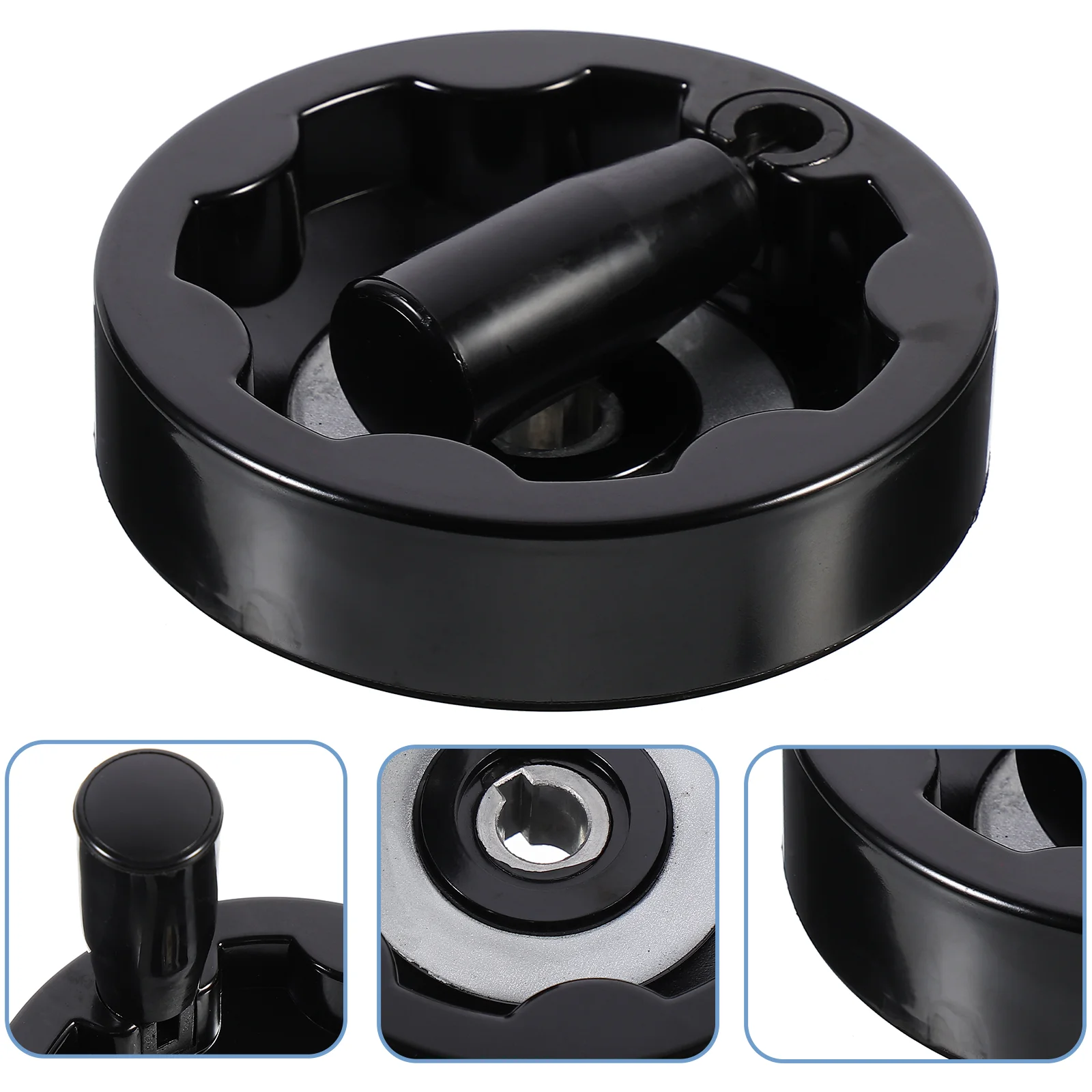 

1pc Professional Hand Wheel Folding Revolving Handle Inside Ripple Wheel