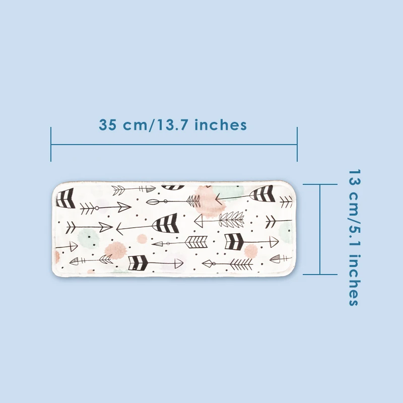 Cotton Baby Cloth Diaper Inserts Soft Super Absorsent 35*13.5cm Reusable Washable Nappy Inserts Boosters Liners for Baby Diapers