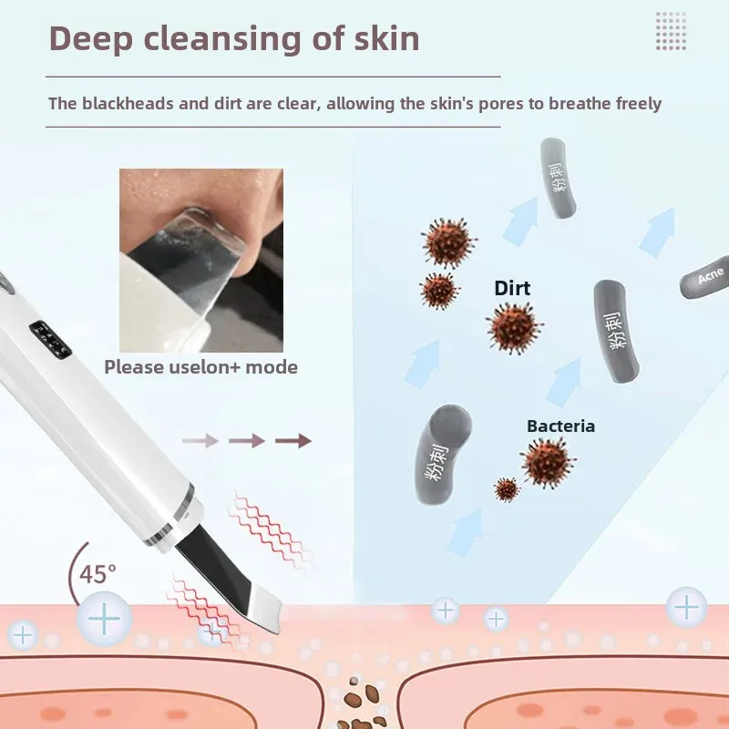 C3 Base Model Ultrasonic Skin Cleansing Device EMS Positive And Negative Ion Blackhead Export Facial Mask Import Lifting Cleanin