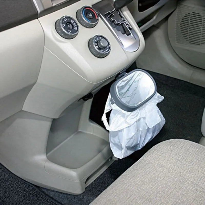 Portable Mini Car Trash Can Armrest Storage Box Hanging Vehicle Garbage Organizer Dust Case Auto Interior Accessories