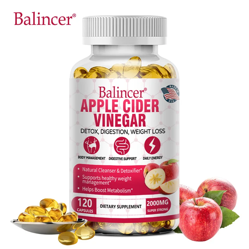 Apple Cider Vinegar Capsules-Natural cleansing and digestion, helps promote metabolism and fat accumulation
