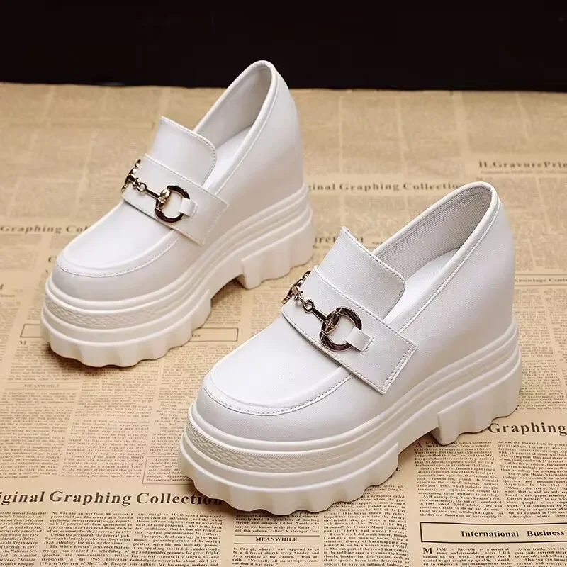 Women Sneakers Fashion Breathble Vulcanized Shoes Pu Leather Platform Shoes White Lace Up Casual Shoes Zapatos Mujer zapatillas