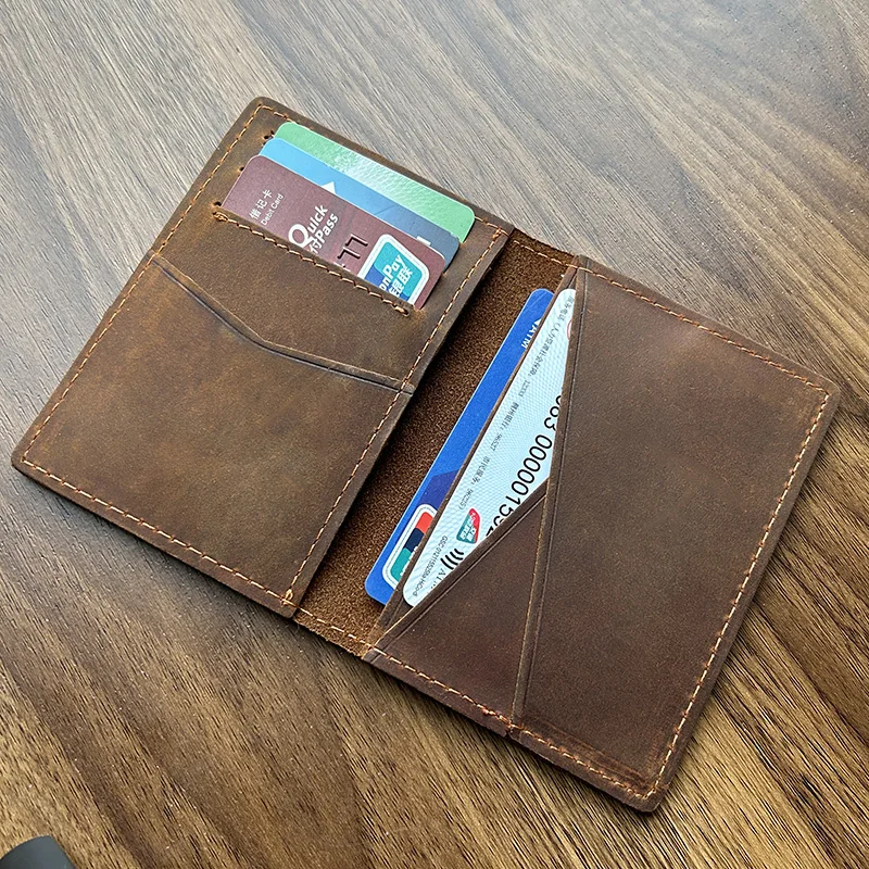 Handmade Wallet for Credit Cards Vintage Style Minimalist Leather Credit Card Holder Wallet for Men Protector Sleeve leather wallet wallet card holder card holder credit card holder