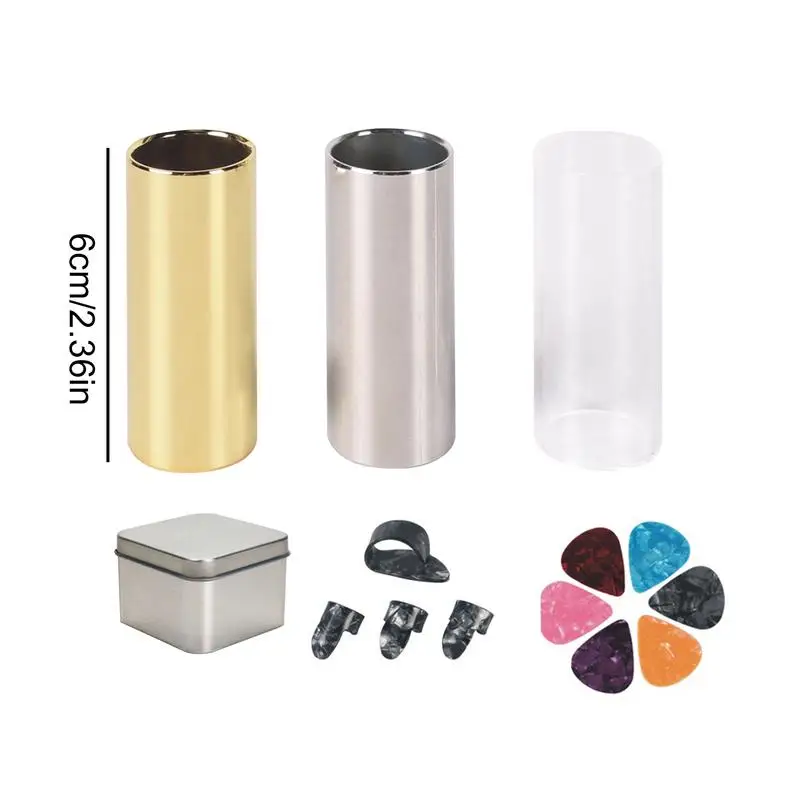 Guitar Finger Slide 60mm Acoustic Guitar Slide Music Instrument Accessories Kit For Live Performance And Practice Tone
