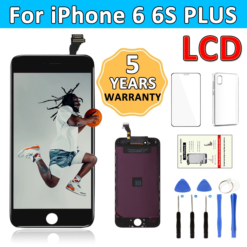 

LCD Display For iPhone 6 6S Plus 7 8 6P 6SP Screen Complete Replacement Assembly Touch Digitizer 100% AAA Tested Pantalla+Tools