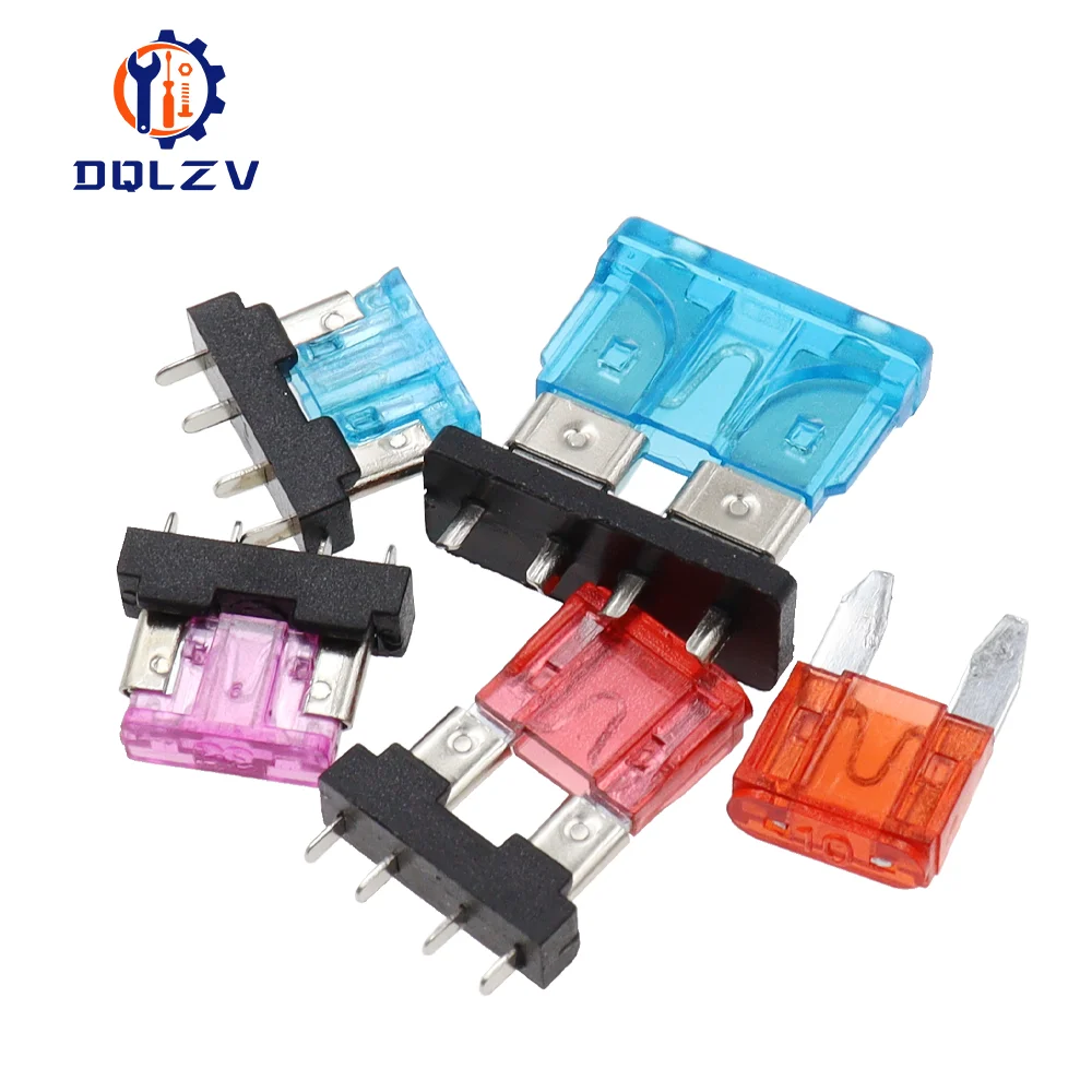 Compact Fuse Holder PCB Board with 10A Car Blade Fuses