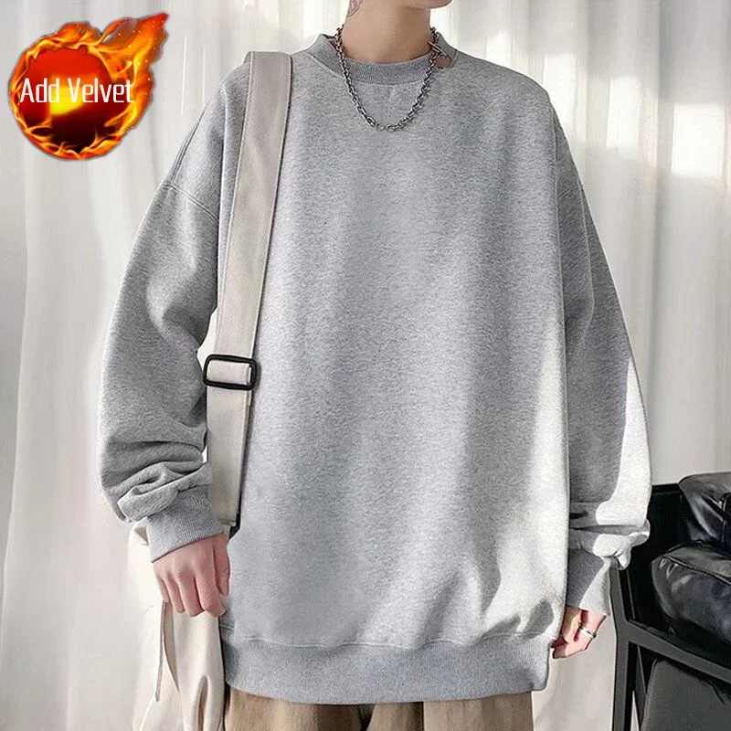 thumbnail image 1 of Sudadera con capucha sólida para hombre, moda de otoño Harajuku, sudadera con capucha para hombre, sudadera de color pastel, barata, de una pieza, divertida, overfit, sencilla, 1 of 5